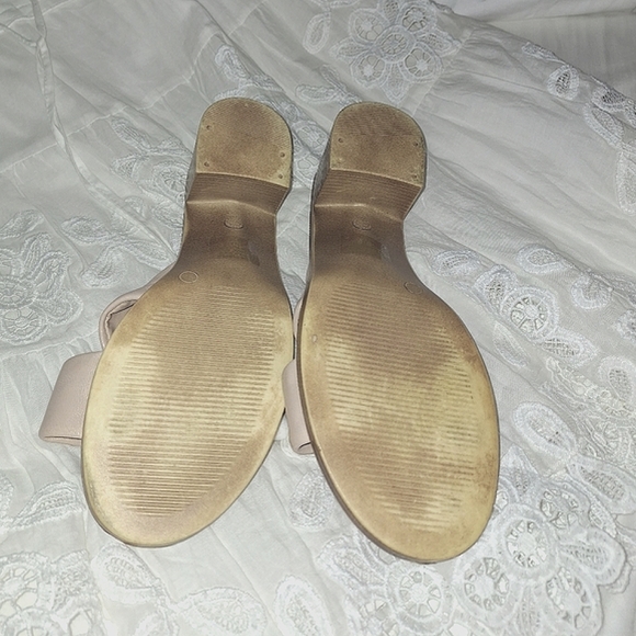 Mila Paoli made in Italy genuine leather slide sandals pale pink size 8 - Picture 5 of 5